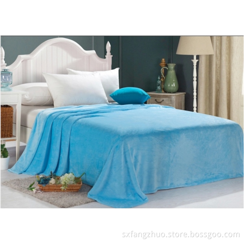 mexican coral colored  fleece plaid hospital blanket